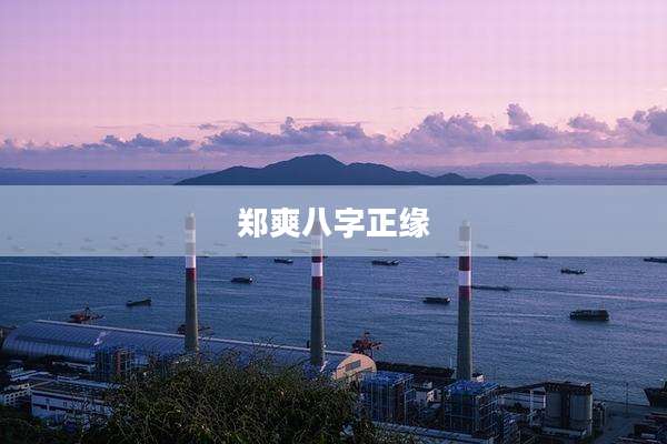 郑爽八字正缘