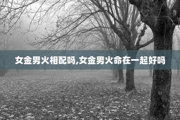 女金男火相配吗,女金男火命在一起好吗