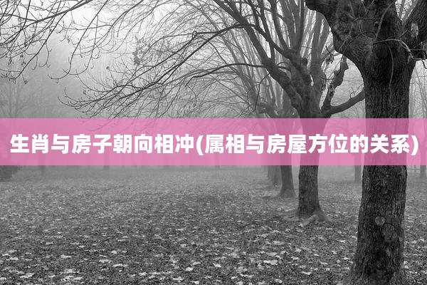 生肖与房子朝向相冲(属相与房屋方位的关系)