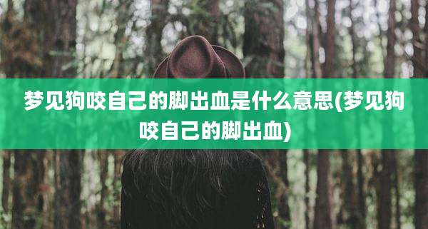 梦见狗咬自己的脚出血是什么意思(梦见狗咬自己的脚出血)