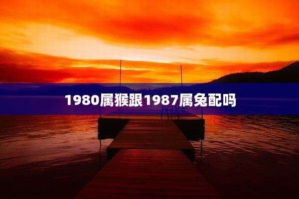 1980属猴跟1987属兔配吗