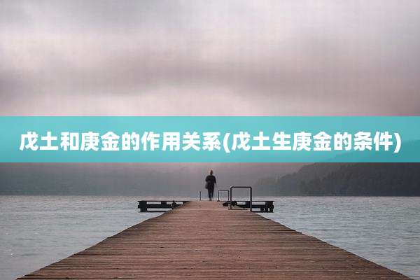戊土和庚金的作用关系(戊土生庚金的条件)
