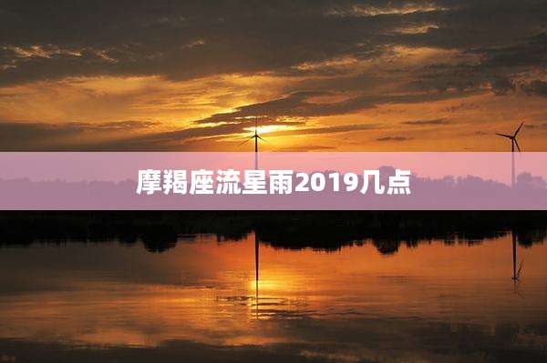 摩羯座流星雨2019几点