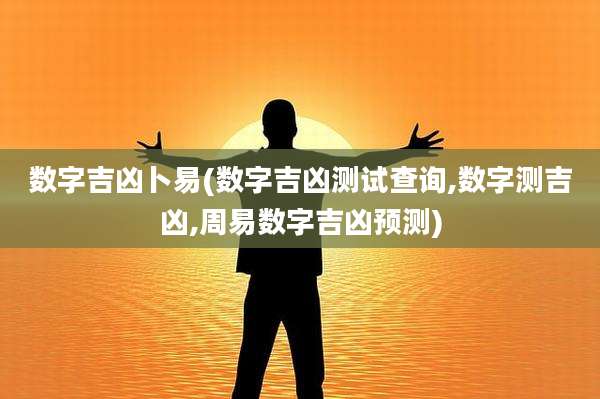 数字吉凶卜易(数字吉凶测试查询,数字测吉凶,周易数字吉凶预测)