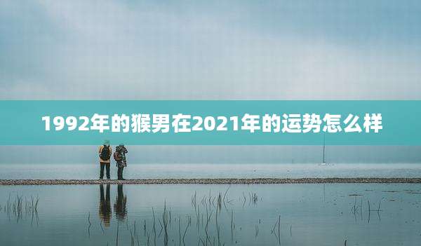 1992年的猴男在2021年的运势怎么样