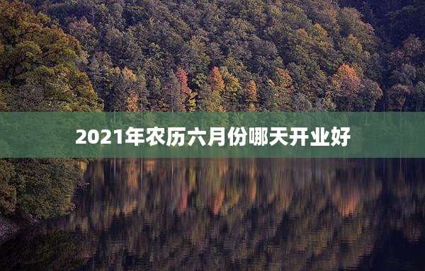 2021年农历六月份哪天开业好