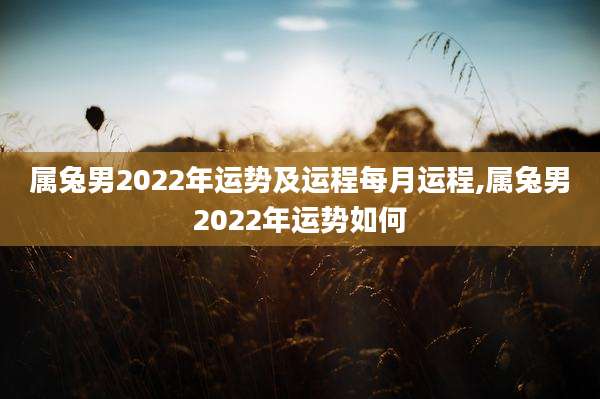 属兔男2022年运势及运程每月运程,属兔男2022年运势如何