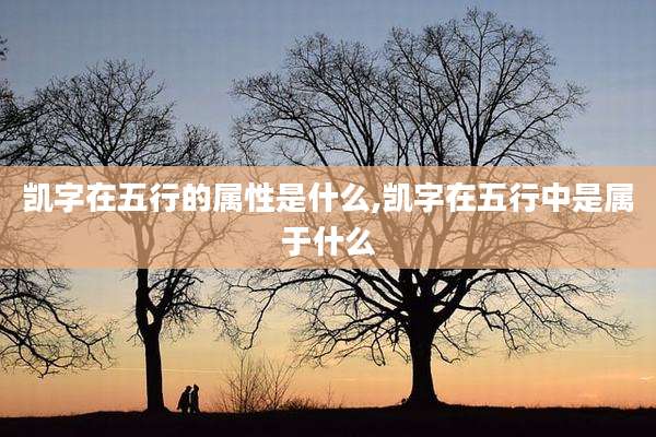 凯字在五行的属性是什么,凯字在五行中是属于什么