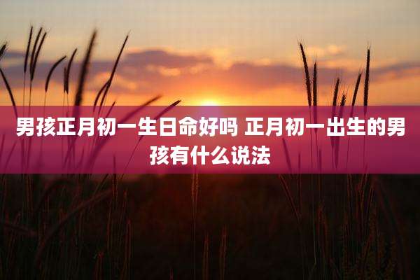 男孩正月初一生日命好吗 正月初一出生的男孩有什么说法