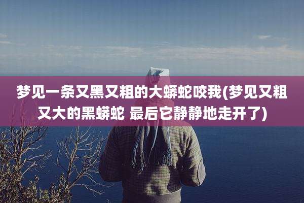 梦见一条又黑又粗的大蟒蛇咬我(梦见又粗又大的黑蟒蛇 最后它静静地走开了)