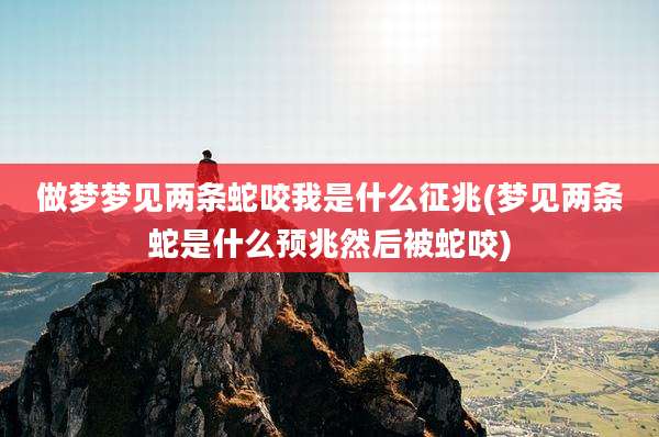做梦梦见两条蛇咬我是什么征兆(梦见两条蛇是什么预兆然后被蛇咬)
