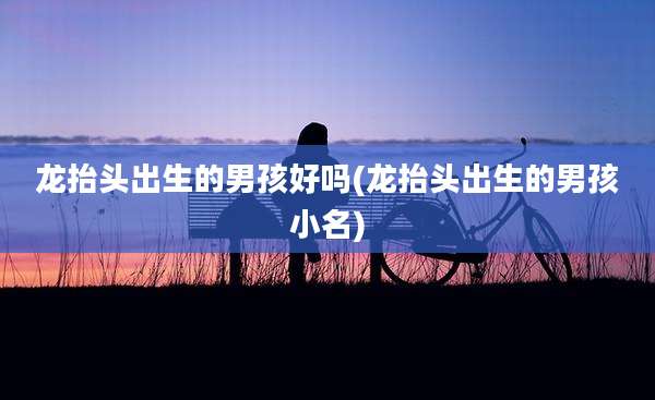 龙抬头出生的男孩好吗(龙抬头出生的男孩小名)