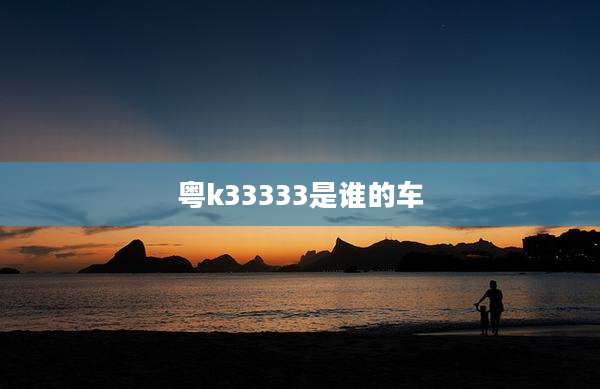 粤k33333是谁的车