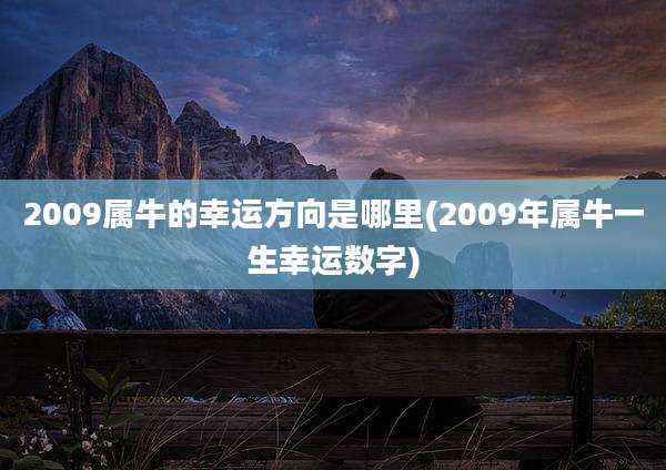 2009属牛的幸运方向是哪里(2009年属牛一生幸运数字)