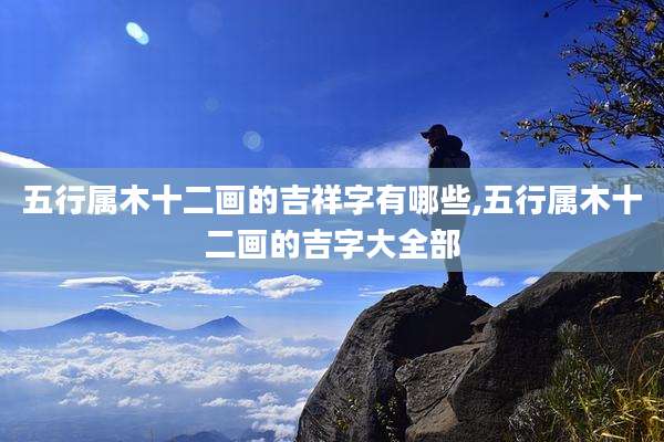 五行属木十二画的吉祥字有哪些,五行属木十二画的吉字大全部
