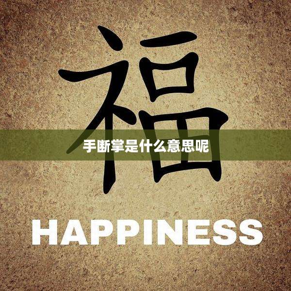 手断掌是什么意思呢