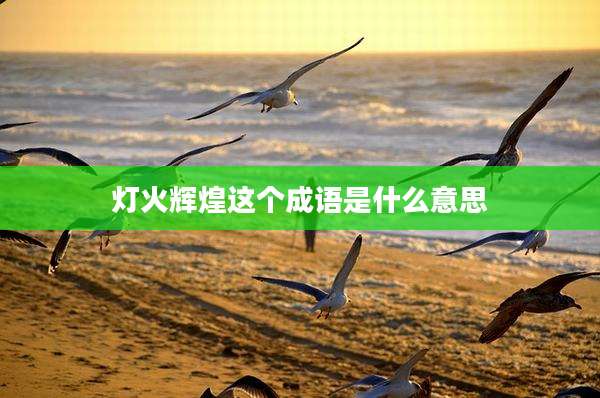 灯火辉煌这个成语是什么意思
