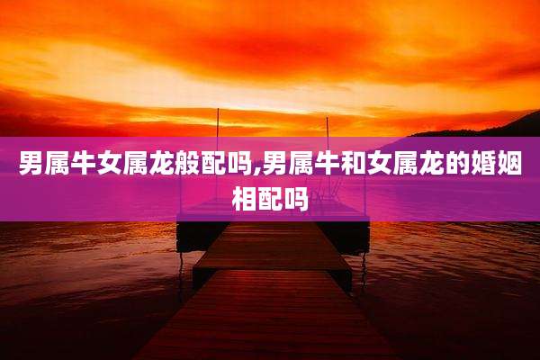男属牛女属龙般配吗,男属牛和女属龙的婚姻相配吗