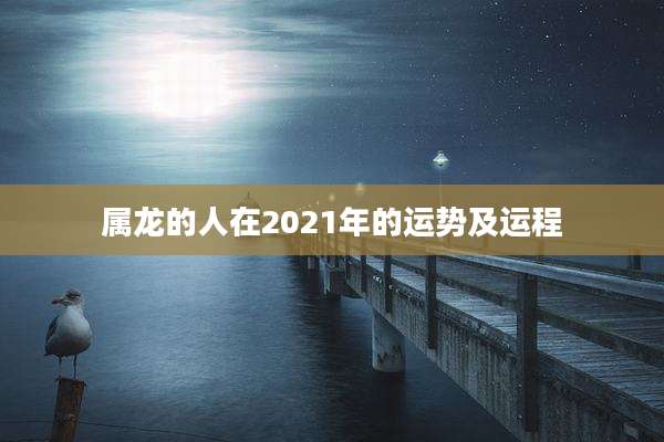 属龙的人在2021年的运势及运程