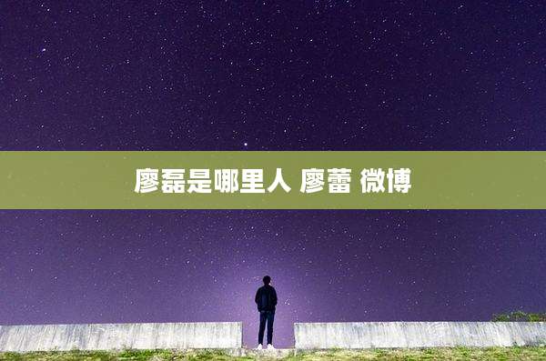 廖磊是哪里人 廖蕾 微博
