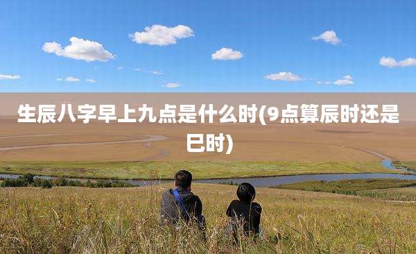 生辰八字早上九点是什么时(9点算辰时还是巳时)