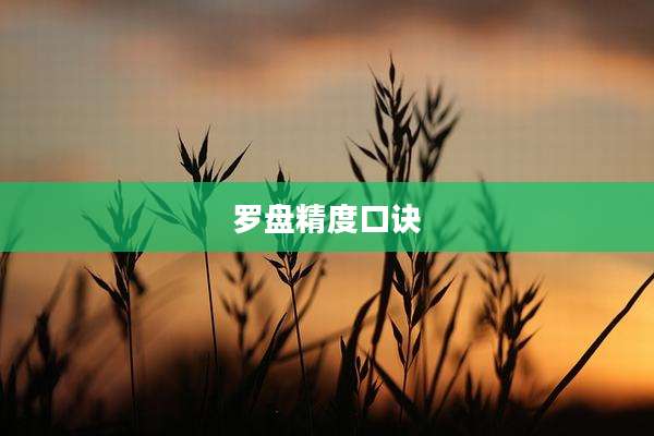 罗盘精度口诀