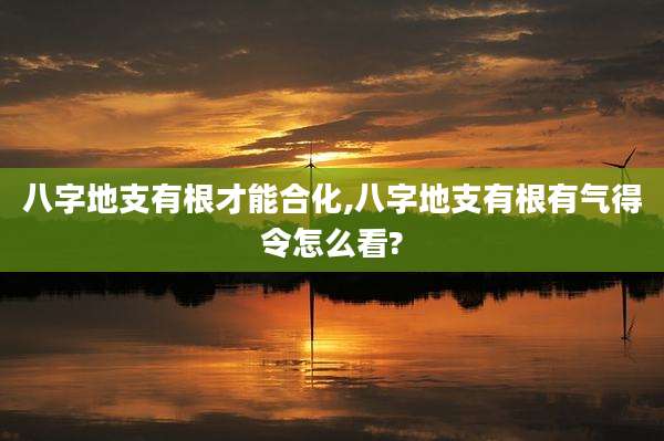 八字地支有根才能合化,八字地支有根有气得令怎么看?