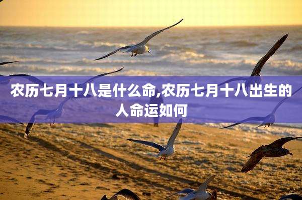 农历七月十八是什么命,农历七月十八出生的人命运如何