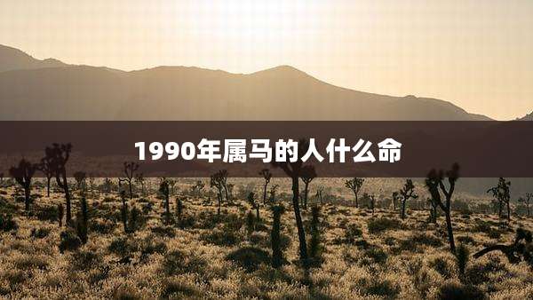 1990年属马的人什么命