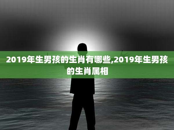 2019年生男孩的生肖有哪些,2019年生男孩的生肖属相