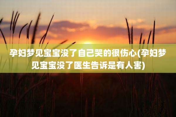孕妇梦见宝宝没了自己哭的很伤心(孕妇梦见宝宝没了医生告诉是有人害)