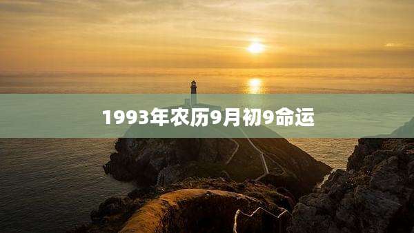1993年农历9月初9命运