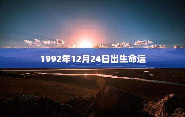 1992年12月24日出生命运