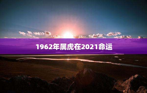 1962年属虎在2021命运