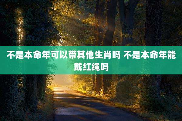 不是本命年可以带其他生肖吗 不是本命年能戴红绳吗