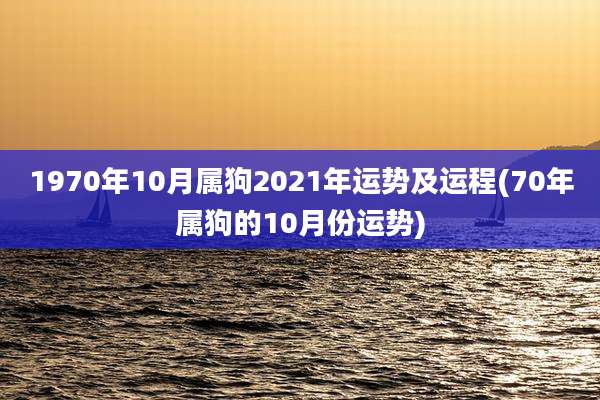 1970年10月属狗2021年运势及运程(70年属狗的10月份运势)