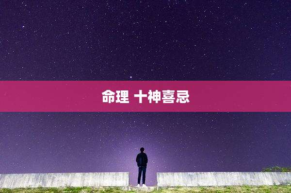 命理 十神喜忌