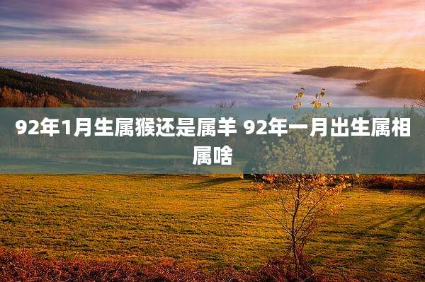 92年1月生属猴还是属羊 92年一月出生属相属啥