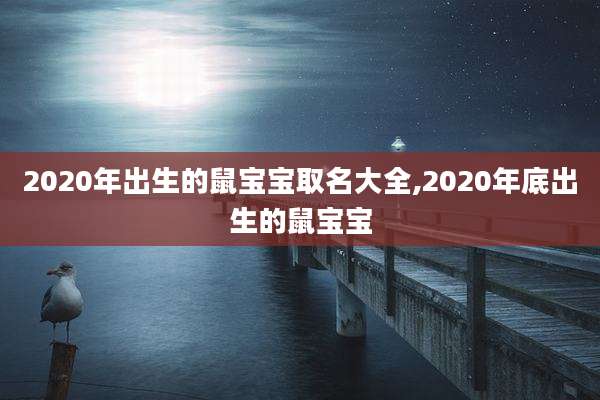 2020年出生的鼠宝宝取名大全,2020年底出生的鼠宝宝