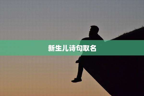 新生儿诗句取名