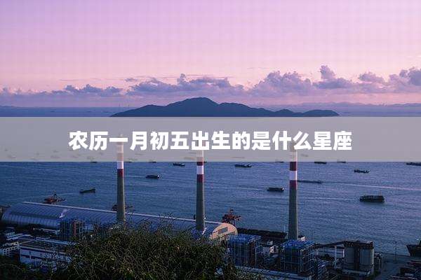 农历一月初五出生的是什么星座