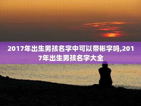 2017年出生男孩名字中可以带彬字吗,2017年出生男孩名字大全