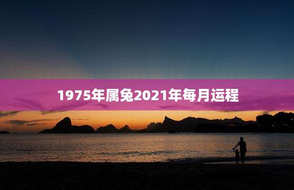 1975年属兔2021年每月运程