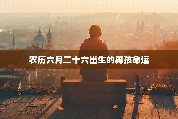 农历六月二十六出生的男孩命运
