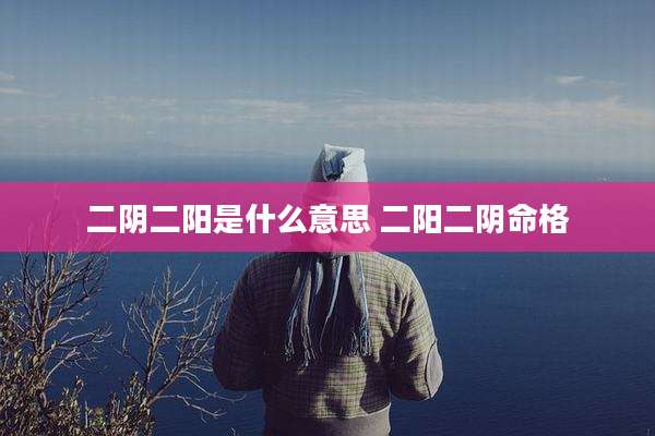 二阴二阳是什么意思 二阳二阴命格
