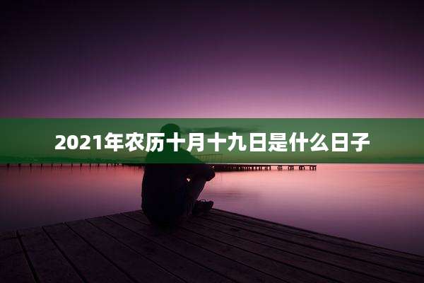 2021年农历十月十九日是什么日子