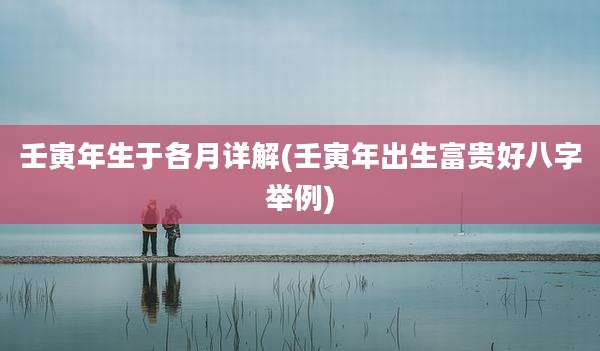壬寅年生于各月详解(壬寅年出生富贵好八字举例)