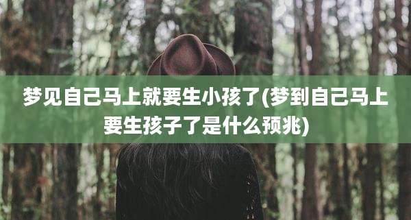 梦见自己马上就要生小孩了(梦到自己马上要生孩子了是什么预兆)