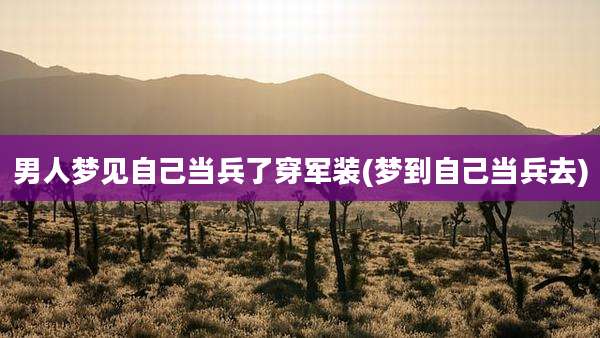 男人梦见自己当兵了穿军装(梦到自己当兵去)