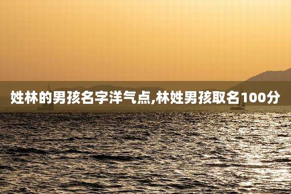 姓林的男孩名字洋气点,林姓男孩取名100分